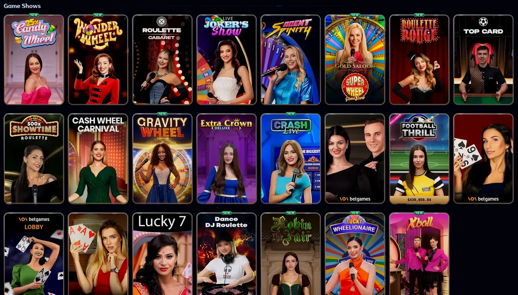 Spinline Casino Spielauswahl