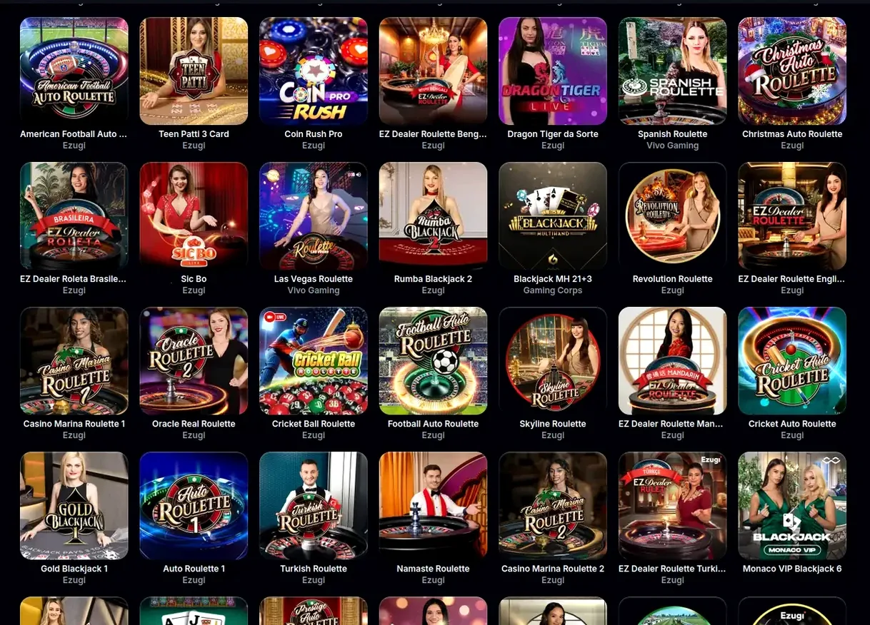 Spinline mobile App Casino Spiele Übersicht